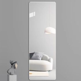 Fourth generation, silver aluminum frame full body mirror, dressing mirror, decorative mirror, suitable for bedrooms and living rooms 63 "*20.1