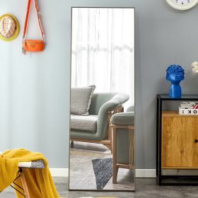 3rd generation Grey Solid Wood Frame Full-length Mirror, Dressing Mirror, Bedroom Home Porch, Decorative Mirror, Clothing Store