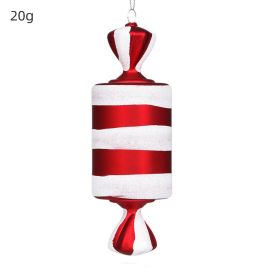 2 Pacs Christmas Ornament Pvc Painted Sequin Candy Pendant 16Cm Christmas Tree Decoration Party Pendant (size: 05)