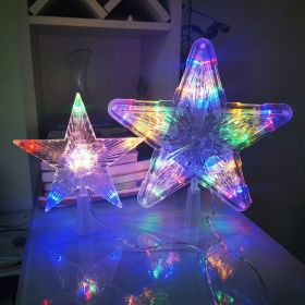 Christmas Tree Light Led Star Light; Five-Pointed Star Lights Plugged Into The Room Decoration (Color: colorful, Style: 30-l)