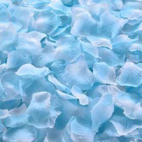 Artificial Rose Petal Artificial Flower Silk Petals Valentine Day Wedding Flower Decoration Flowers (Color: Light Blue, size: 500pcs)