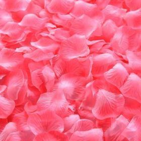 Artificial Rose Petal Artificial Flower Silk Petals Valentine Day Wedding Flower Decoration Flowers (Color: durk pink, size: 3000pcs)