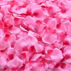 Artificial Rose Petal Artificial Flower Silk Petals Valentine Day Wedding Flower Decoration Flowers (Color: pink red, size: 1000pcs)