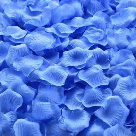 Artificial Rose Petal Artificial Flower Silk Petals Valentine Day Wedding Flower Decoration Flowers (Color: durk blue, size: 3000pcs)