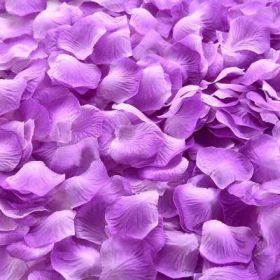 Artificial Rose Petal Artificial Flower Silk Petals Valentine Day Wedding Flower Decoration Flowers (Color: light purple, size: 3000pcs)