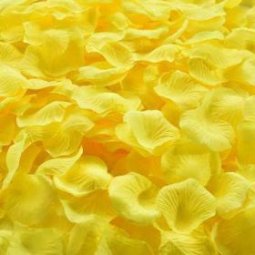 Artificial Rose Petal Artificial Flower Silk Petals Valentine Day Wedding Flower Decoration Flowers (Color: Yellow, size: 3000pcs)