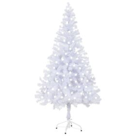 Artificial Pre-lit Christmas Tree with Stand 47.2" 230 Branches (Color: White)