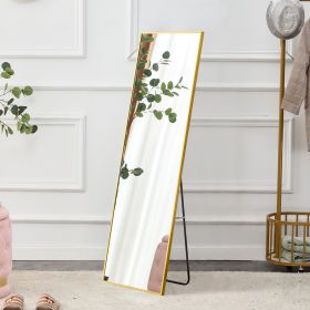 The 4rd generation aluminum alloy metal frame wall mounted full body mirror, bathroom makeup mirror, bedroom entrance, decorative mirror (Color: as Pic)