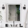 Rectangular Single Aluminum Framed Anti-Fog LED Light Wall Bathroom Vanity Mirror