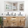 Rectangular Single Aluminum Framed Anti-Fog LED Light Wall Bathroom Vanity Mirror