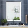 Rectangular Single Aluminum Framed Anti-Fog LED Light Wall Bathroom Vanity Mirror