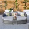 Direct Wicker 4-Piece Outdoor Wicker Sofa Daybed Set Patio Furniture Sunbed